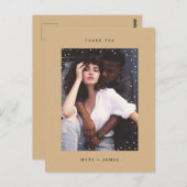 KERSTFOTO DANKKAART | Modern Minimaal Stip Briefkaart (Voorkant / Achterkant)