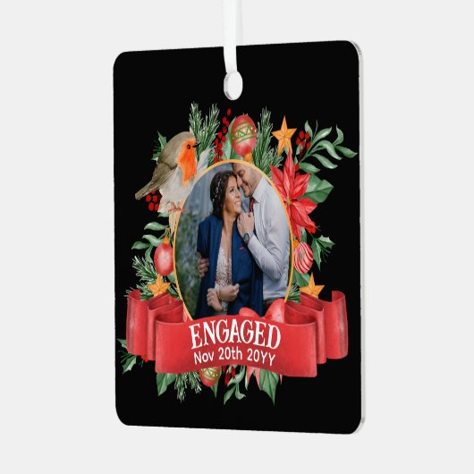 KERSTFOTO DECORATIES | Verloofd BLACK Robin (Voorkant links)