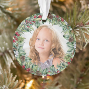 kerstfoto - dubbelzijdig ornament