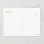 Kerstfoto Elegant Goud Briefkaart (Achterkant)
