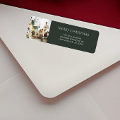 Kerstfoto Elegant retour adres Etiket