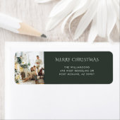 Kerstfoto Elegant retour adres Etiket (Insitu)
