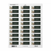 Kerstfoto Elegant retour adres Etiket (Full Sheet)