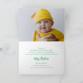 Kerstfoto Falalala Limoen Ombre Feestdagen Kaart (Binnen)