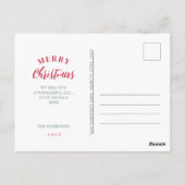 Kerstfoto familie bloemenkrans briefkaart (Achterkant)