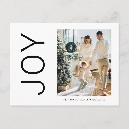 Kerstfoto Familie | Eenvoudig Kerstplezier  Briefkaart (Voorkant)