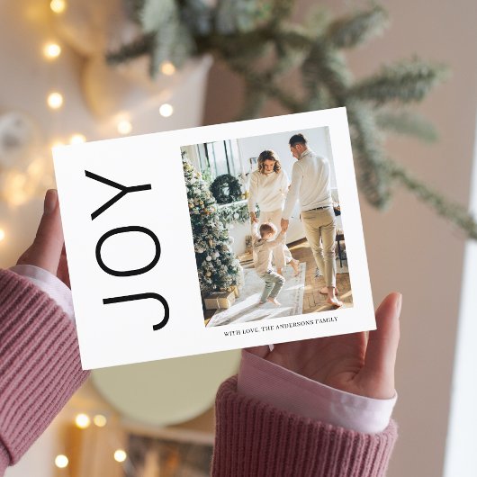 Kerstfoto Familie | Eenvoudige Kerstvreugde Briefkaart