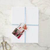 Kerstfoto Favor voor Kinderen Cadeaulabel (Met Touw)