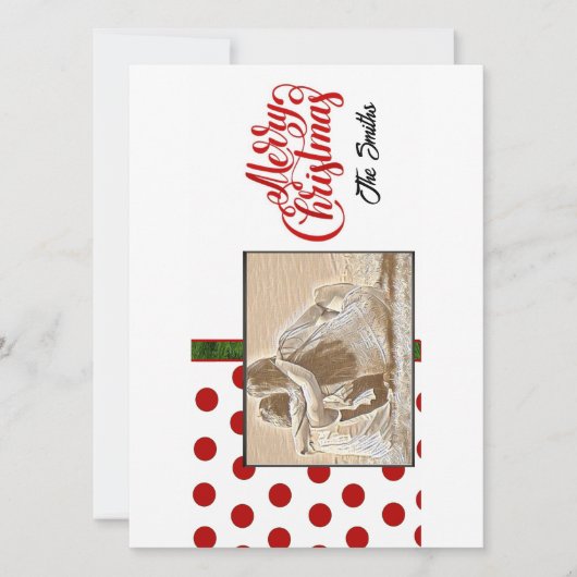 Kerstfoto Feestdagen Feestdagenkaart (Voorkant)