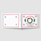 Kerstfoto Feestdagen Nieuwjaar Krans Custom Gastenboek (Volledig)