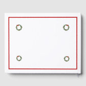 Kerstfoto Feestdagen Nieuwjaar Krans Custom Gastenboek (Achterkant)