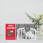 kerstfoto feestdagenkaart (Staand voorkant)