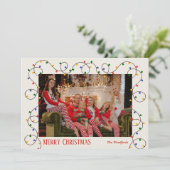 kerstfoto feestdagenkaart (Staand voorkant)