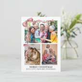Kerstfoto Feestdagenkaart (Staand voorkant)
