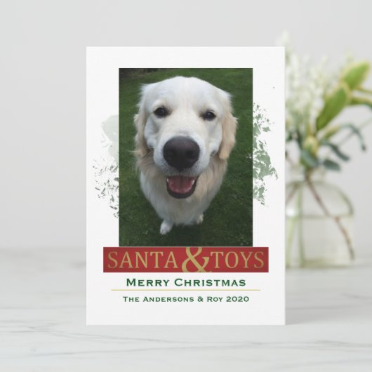 kerstfoto feestdagenkaart (Staand voorkant)