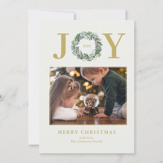 kerstfoto feestdagenkaart (Voorkant)