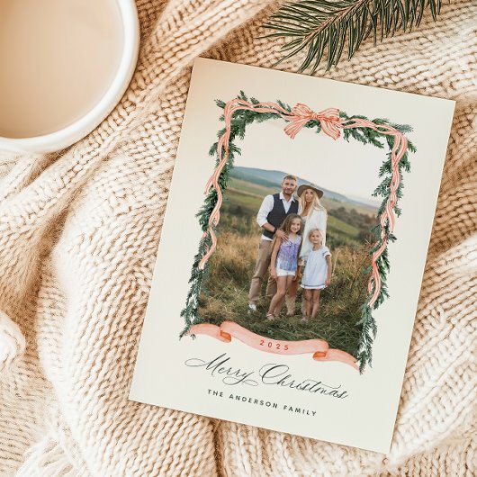 kerstfoto feestdagenkaart