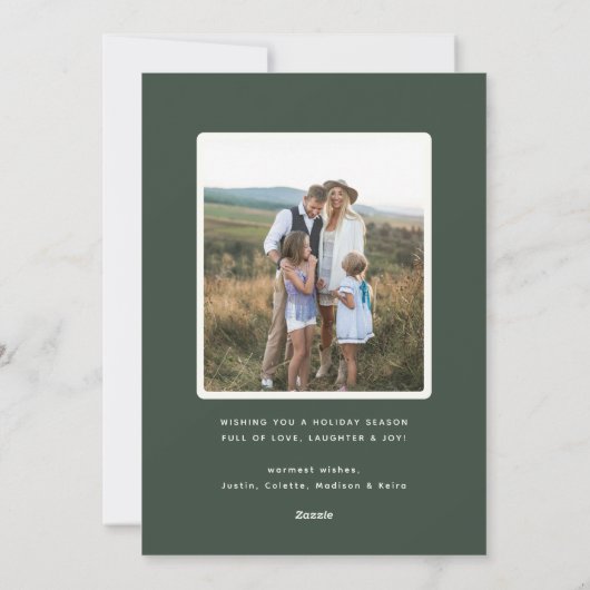 kerstfoto feestdagenkaart (Achterkant)