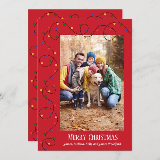 kerstfoto feestdagenkaart (Voorkant / Achterkant)