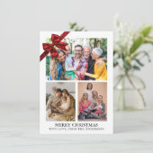 Kerstfoto Feestdagenkaart (Staand voorkant)