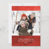 kerstfoto feestdagenkaart (Achterkant)