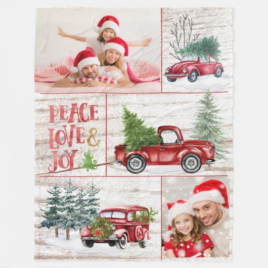 kerstfoto Fleece Blanket (Voorkant)