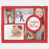 kerstfoto Fleece Blanket (Voorkant (Horizontaal))