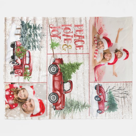 kerstfoto Fleece Blanket Deken (Voorkant (Horizontaal))