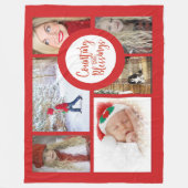 kerstfoto Fleece Blanket Deken (Voorkant)
