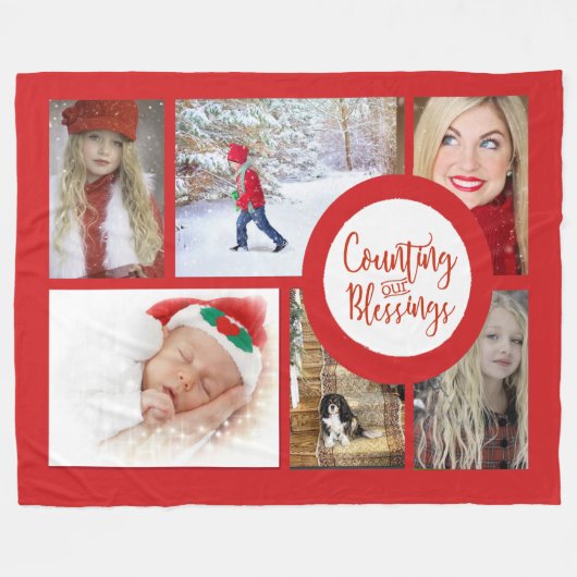 kerstfoto Fleece Blanket Deken (Voorkant (Horizontaal))