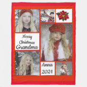 kerstfoto Fleece Blanket Deken (Voorkant)