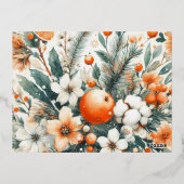 kerstfoto folie feestdagen briefkaart (Achterkant)