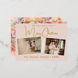 kerstfoto folie feestdagen briefkaart