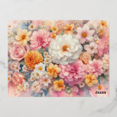 kerstfoto folie feestdagen briefkaart (Achterkant)