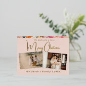 kerstfoto folie feestdagen briefkaart (Staand Voorkant)