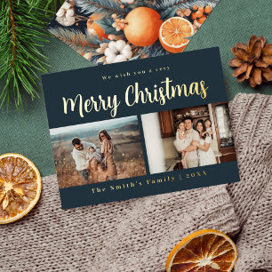 kerstfoto folie feestdagen briefkaart