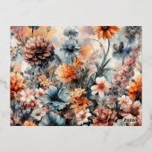 kerstfoto folie feestdagen briefkaart (Achterkant)