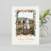 kerstfoto folie feestdagenkaart (Staand Voorkant)