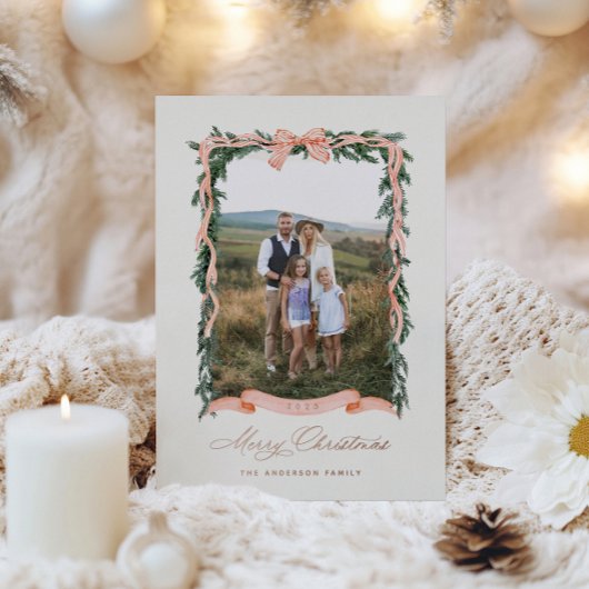 kerstfoto folie feestdagenkaart
