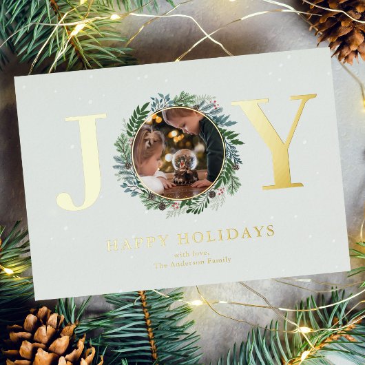 kerstfoto folie feestdagenkaart