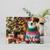 Kerstfoto Folie uitnodiging (Staand Voorkant)