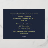 Kerstfoto Folie uitnodiging (Achterkant)