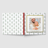 Kerstfoto Gastboek Waterverf Tree Pattern Gastenboek (Volledig)