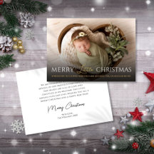 Kerstfoto geboorteaankondiging