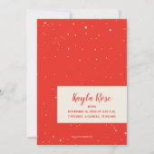 Kerstfoto geboorteaankondigingen uit het verleden feestdagenkaart (Achterkant)