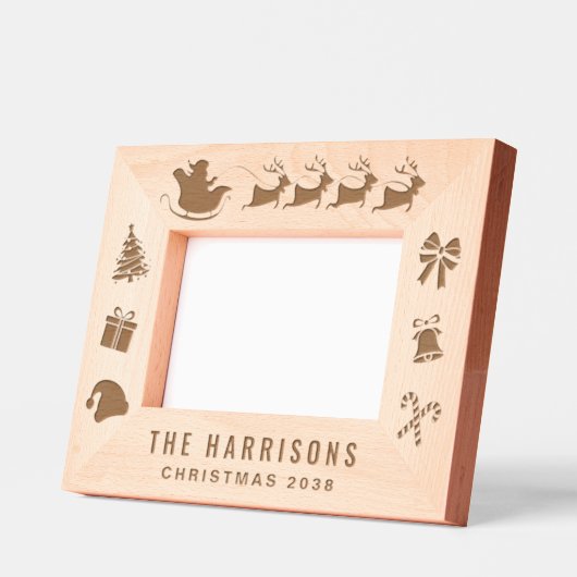 kerstfoto gegraveerde lijstjes (Links)