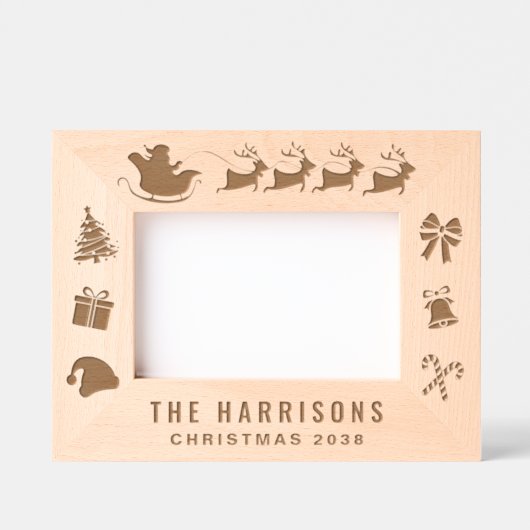 kerstfoto gegraveerde lijstjes (Voorkant)
