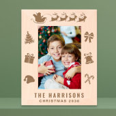 kerstfoto gegraveerde lijstjes