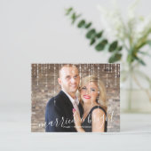 Kerstfoto, gehuwd en helder feestdagenkaart (Staand voorkant)