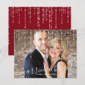 Kerstfoto, gehuwd en helder feestdagenkaart (Voorkant / Achterkant)